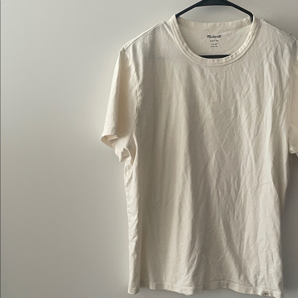 Madewell Men's Cream Short Sleeve Tee